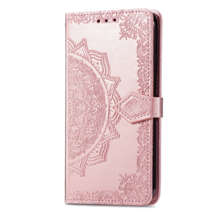 For Motorola Moro G Power 5G 2024 Mandala Flower Embossed Leather Phone Case(Rose Gold) - Motorola Cases by buy2fix | Online Shopping UK | buy2fix