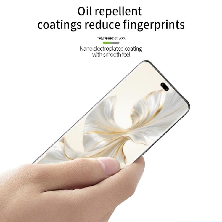 For Honor 100 Pro PINWUYO 9H 3D Hot Bending Tempered Glass Film(Black) by PINWUYO