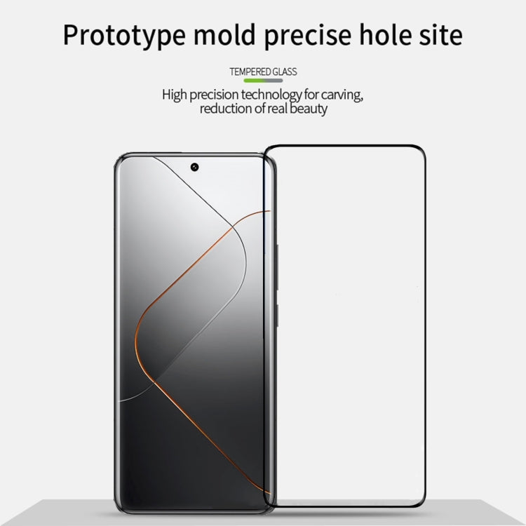 For Xiaomi 14 Pro PINWUYO 9H 3D Hot Bending Tempered Glass Film(Black) by PINWUYO
