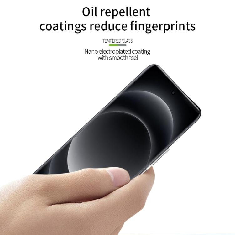 For Xiaomi 14 Ultra PINWUYO 9H 3D Hot Bending Tempered Glass Film(Black) by PINWUYO