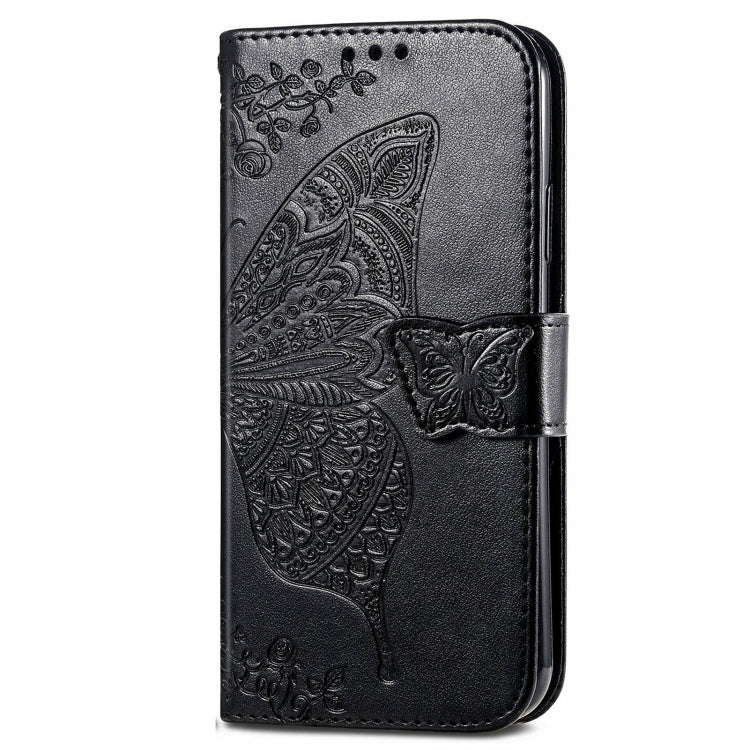 For Tecno Spark 20 Pro+ Butterfly Love Flower Embossed Leather Phone Case(Black) by buy2fix