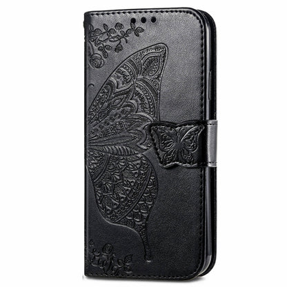 For Tecno Spark 20 Pro+ Butterfly Love Flower Embossed Leather Phone Case(Black) by buy2fix
