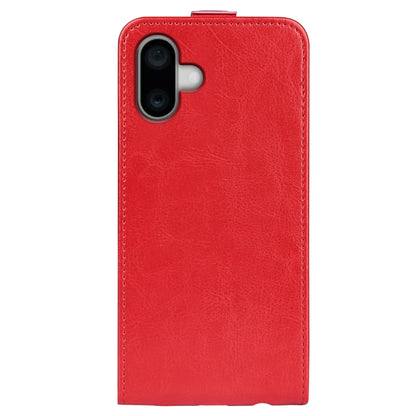 For iPhone 16 Plus R64 Texture Single Vertical Flip Leather Phone Case(Red) - iPhone 16 Plus Cases by buy2fix | Online Shopping UK | buy2fix