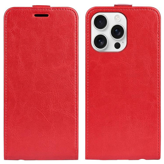 For iPhone 16 Pro Max R64 Texture Single Vertical Flip Leather Phone Case(Red) by buy2fix