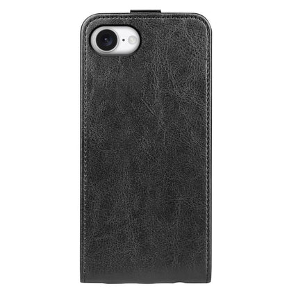 For iPhone 16e R64 Texture Single Vertical Flip Leather Phone Case(Black) - iPhone 16e Cases by buy2fix | Online Shopping UK | buy2fix