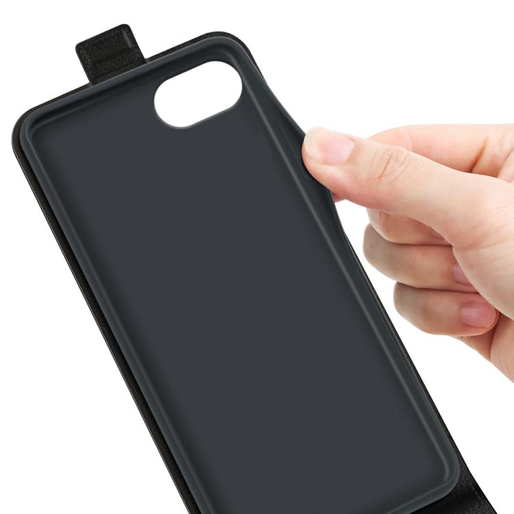 For iPhone 16e R64 Texture Single Vertical Flip Leather Phone Case(Black) - iPhone 16e Cases by buy2fix | Online Shopping UK | buy2fix