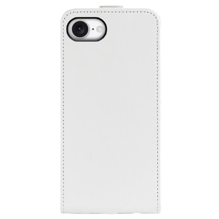 For iPhone 16e R64 Texture Single Vertical Flip Leather Phone Case(White) - iPhone 16e Cases by buy2fix | Online Shopping UK | buy2fix