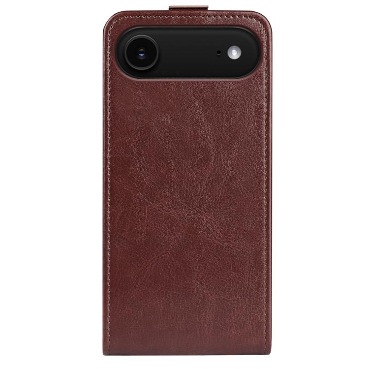 For iPhone Air R64 Texture Single Vertical Flip Leather Phone Case(Brown) - iPhone Air Cases by buy2fix | Online Shopping UK | buy2fix