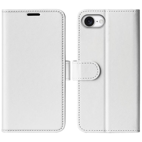 For iPhone 17e / 16e R64 Texture Horizontal Flip Leather Phone Case(White)