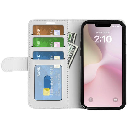 For iPhone 16e R64 Texture Horizontal Flip Leather Phone Case(White) - iPhone 16e Cases by buy2fix | Online Shopping UK | buy2fix