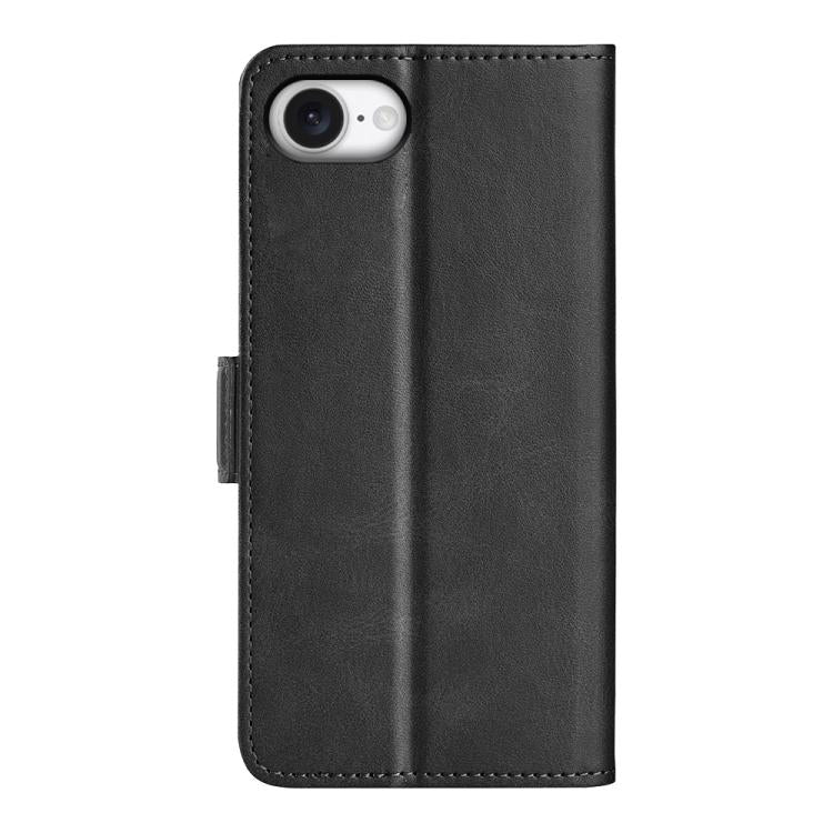 For iPhone 16e Dual-side Magnetic Buckle Horizontal Flip Leather Phone Case(Black) - iPhone 16e Cases by buy2fix | Online Shopping UK | buy2fix