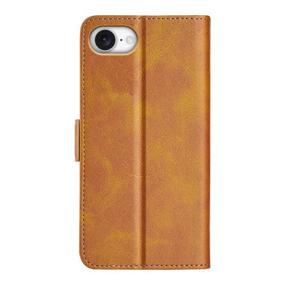 For iPhone 16e Dual-side Magnetic Buckle Horizontal Flip Leather Phone Case(Yellow) - iPhone 16e Cases by buy2fix | Online Shopping UK | buy2fix