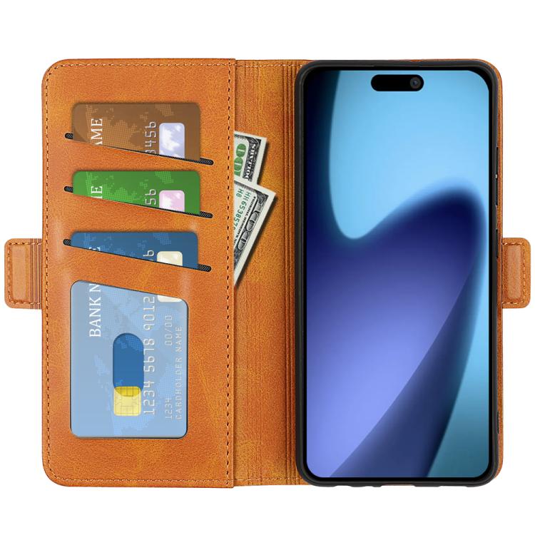 For iPhone Air Dual-side Magnetic Buckle Horizontal Flip Leather Phone Case(Yellow) - iPhone Air Cases by buy2fix | Online Shopping UK | buy2fix