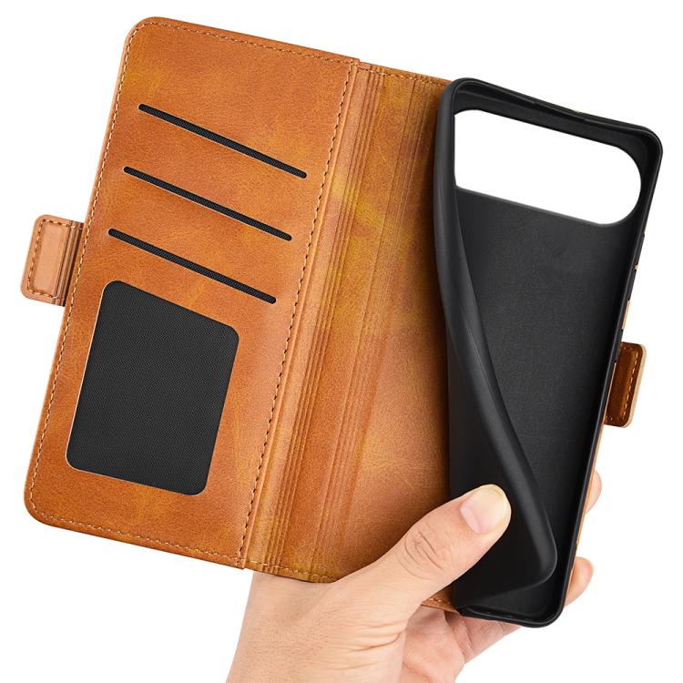 For iPhone Air Dual-side Magnetic Buckle Horizontal Flip Leather Phone Case(Yellow) - iPhone Air Cases by buy2fix | Online Shopping UK | buy2fix