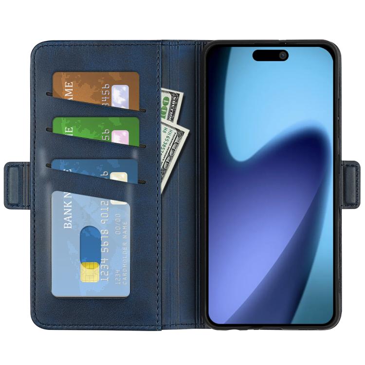 For iPhone Air Dual-side Magnetic Buckle Horizontal Flip Leather Phone Case(Dark Blue) - iPhone Air Cases by buy2fix | Online Shopping UK | buy2fix