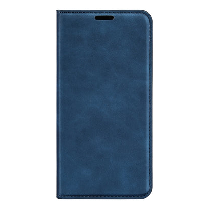 For iPhone 16 Retro-skin Magnetic Suction Leather Phone Case(Dark Blue) by buy2fix