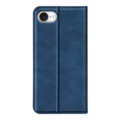 For iPhone 16e Retro-skin Magnetic Suction Leather Phone Case(Dark Blue) - iPhone 16e Cases by buy2fix | Online Shopping UK | buy2fix