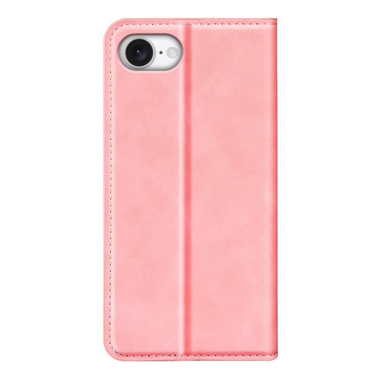 For iPhone 16e Retro-skin Magnetic Suction Leather Phone Case(Pink) - iPhone 16e Cases by buy2fix | Online Shopping UK | buy2fix