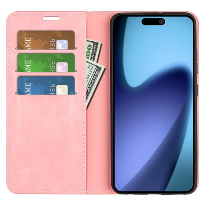 For iPhone Air Retro-skin Magnetic Suction Leather Phone Case(Pink) - iPhone Air Cases by buy2fix | Online Shopping UK | buy2fix