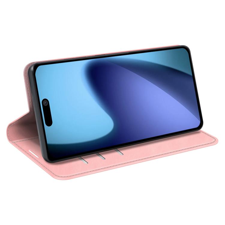 For iPhone Air Retro-skin Magnetic Suction Leather Phone Case(Pink) - iPhone Air Cases by buy2fix | Online Shopping UK | buy2fix