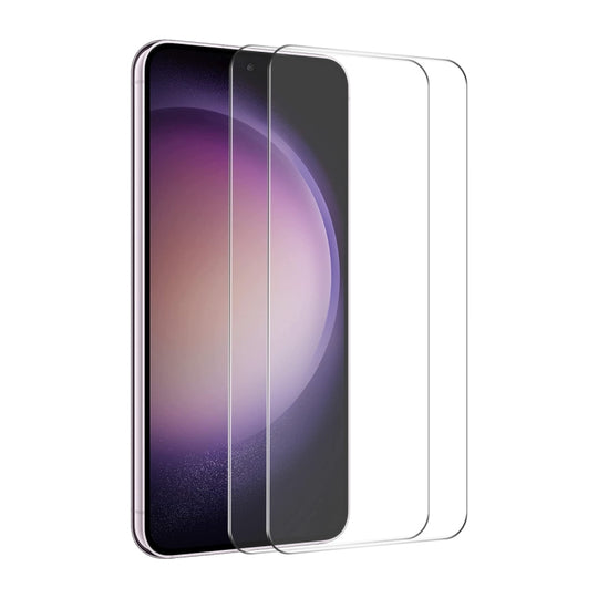 For Samsung Galaxy S23 FE 2pcs ENKAY 0.26mm 9H 2.5D High Aluminum-silicon Tempered Glass Film