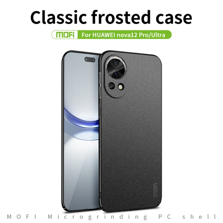 For Huawei nova 12 Pro / 12 Ultra MOFI Fandun Series Frosted PC Ultra-thin All-inclusive Phone Case(Black) - Huawei Cases by MOFI | Online Shopping UK | buy2fix