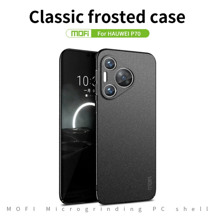 For Huawei P70 MOFI Fandun Series Frosted PC Ultra-thin All-inclusive Phone Case(Gray) - Huawei Cases by MOFI | Online Shopping UK | buy2fix