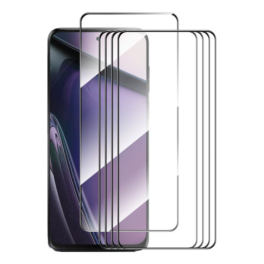 For Motorola Moto G Stylus 2023 5pcs ENKAY Full Glue High Aluminum-silicon Tempered Glass Film