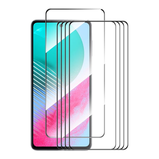 For Samsung Galaxy M54 / F54 5pcs ENKAY Hat-Prince Full Glue High Aluminum-silicon Tempered Glass Film
