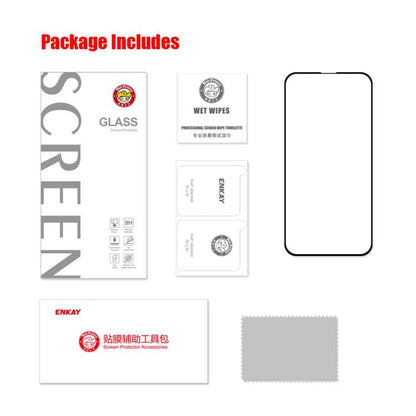 For iPhone 16e ENKAY Full Glue High Aluminum-silicon Tempered Glass Film - iPhone 16e Tempered Glass by ENKAY | Online Shopping UK | buy2fix