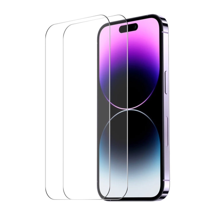 For iPhone 16 Pro 2pcs NKAY 0.26mm 9H 2.5D High Aluminum-silicon Tempered Glass Film - iPhone 16 Pro Tempered Glass by ENKAY | Online Shopping UK | buy2fix