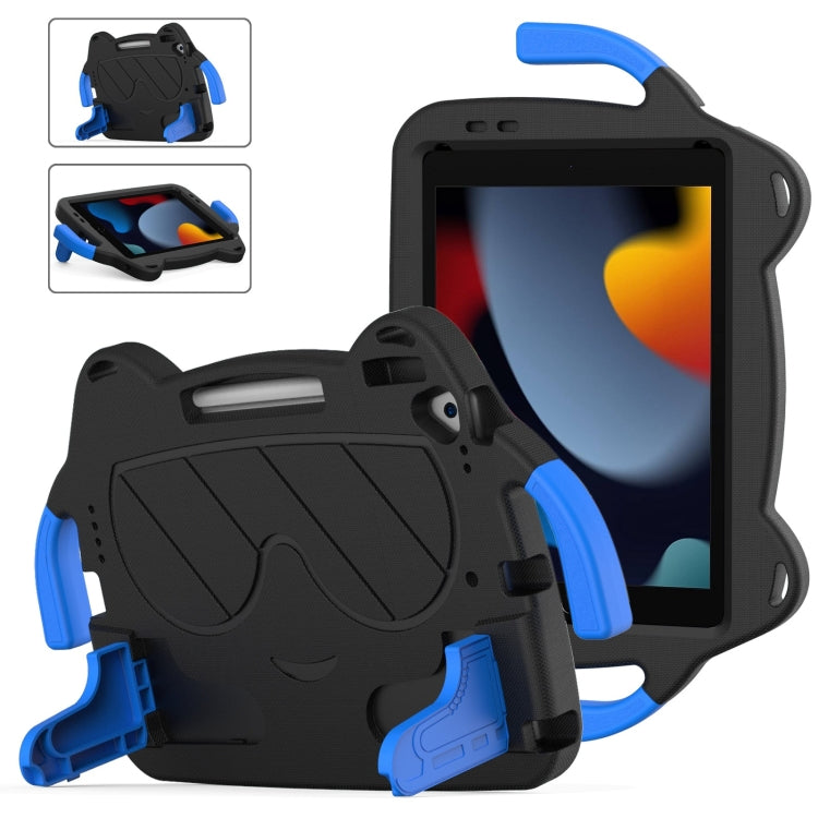 For iPad 10.2 2019 / 2020 / 2021 Ice Baby EVA Shockproof Hard PC Tablet Case(Black+Blue) - iPad 10.2 Cases by buy2fix | Online Shopping UK | buy2fix