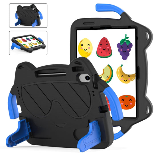 For iPad Air 11 2026 / 2025 / 2024 Ice Baby EVA Shockproof Hard PC Tablet Case(Black+Blue)