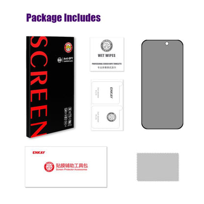 For iPhone 17 Pro ENKAY Hat-Prince 28 Degree Anti-peeping Tempered Glass Full Screen Film - iPhone 17 Pro Tempered Glass by ENKAY | Online Shopping UK | buy2fix