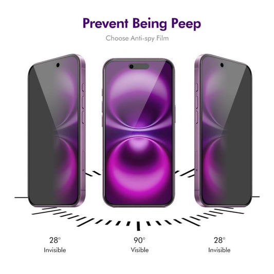 For iPhone 17 Air 2pcs ENKAY Hat-Prince 28° Anti-peeping Tempered Glass Protector Full Screen Film - iPhone 17 Air Tempered Glass by ENKAY | Online Shopping UK | buy2fix