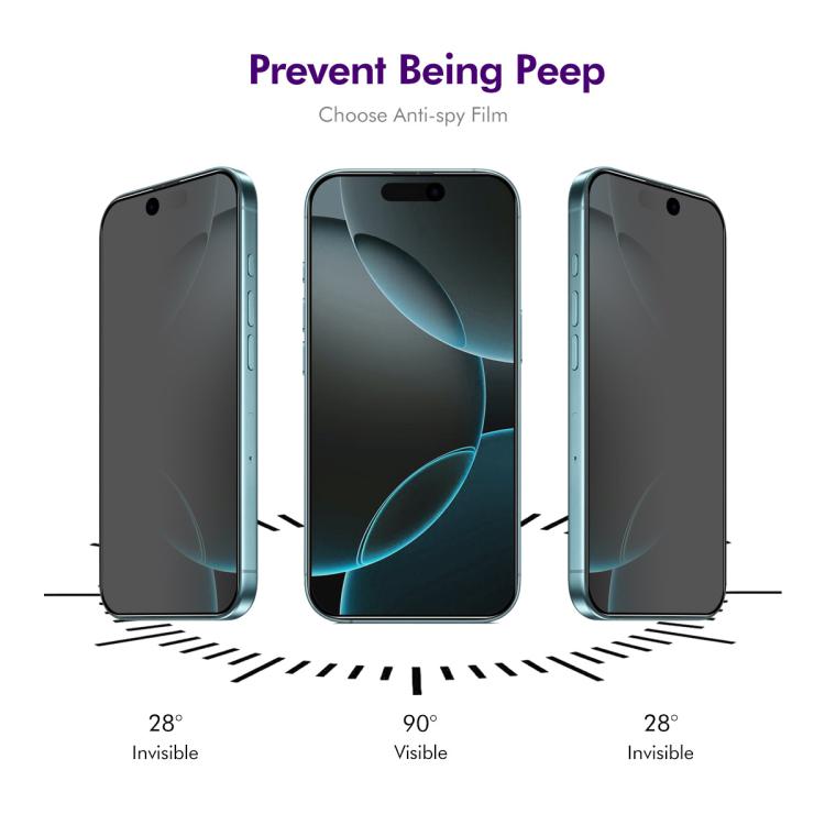 For iPhone 17 5pcs ENKAY Hat-Prince 28° Anti-peeping Tempered Glass Protector Full Screen Film - iPhone 17 Tempered Glass by ENKAY | Online Shopping UK | buy2fix