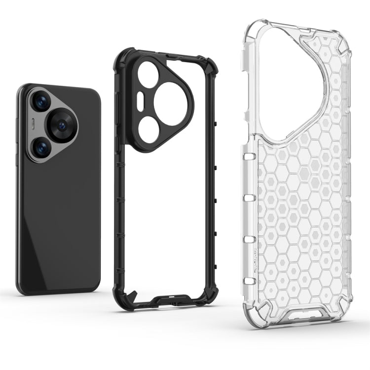 For Huawei Pura 70 Pro+ Shockproof Honeycomb Phone Case(Black) by buy2fix