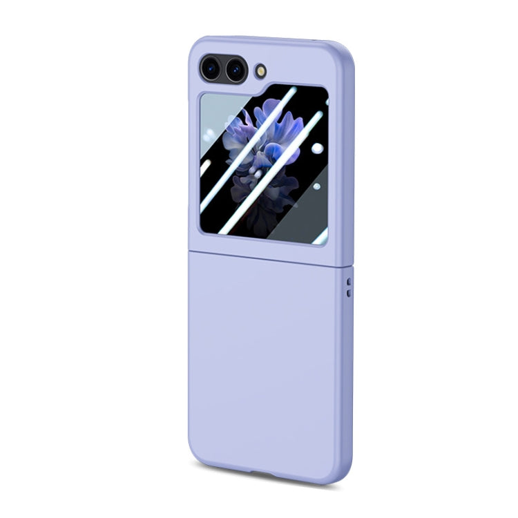 For Samsung Galaxy Z Flip5 JUNSUNMAY Smoothly PC + 9H Tempered Glass Protector Folding Phone Case(Pink) - Galaxy Z Flip5 Cases by JUNSUNMAY | Online Shopping UK | buy2fix