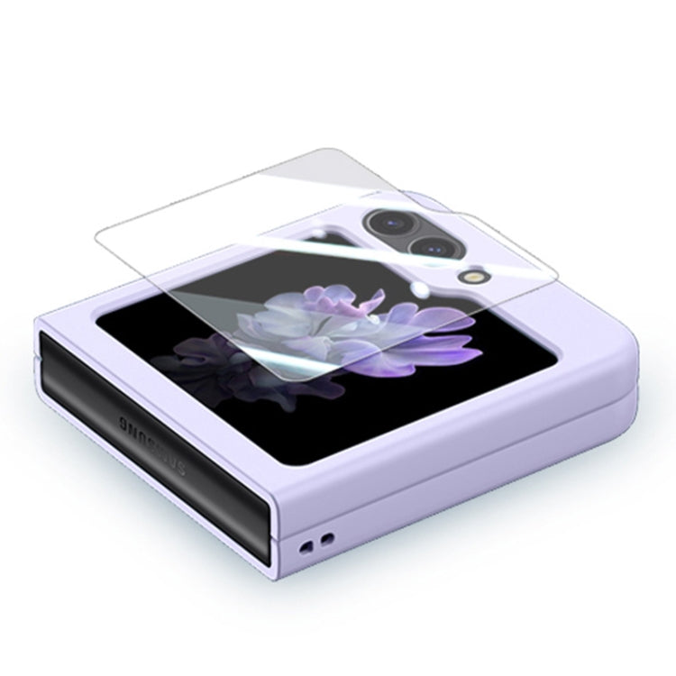 For Samsung Galaxy Z Flip5 JUNSUNMAY Smoothly PC + 9H Tempered Glass Protector Folding Phone Case(Dark Green) - Galaxy Z Flip5 Cases by JUNSUNMAY | Online Shopping UK | buy2fix