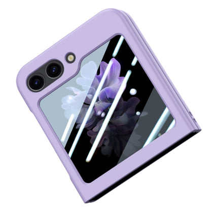 For Samsung Galaxy Z Flip5 JUNSUNMAY Smoothly PC + 9H Tempered Glass Protector Folding Phone Case(Dark Green) - Galaxy Z Flip5 Cases by JUNSUNMAY | Online Shopping UK | buy2fix