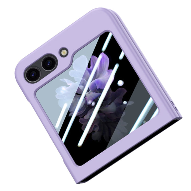 For Samsung Galaxy Z Flip6 / Flip7 FE JUNSUNMAY Smoothly PC + 9H Tempered Glass Protector Folding Phone Case(White) - Galaxy Z Flip6 5G Cases by JUNSUNMAY | Online Shopping UK | buy2fix