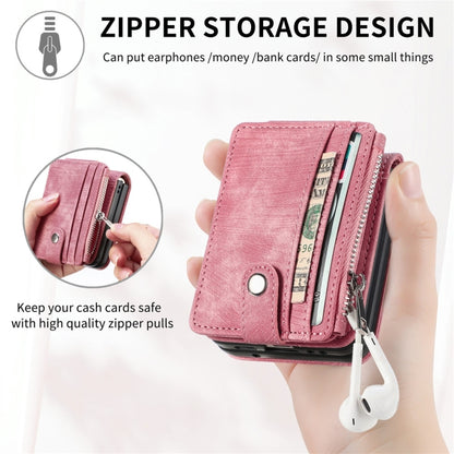 For Samsung Galaxy Z Flip5 JUNSUNMAY Wallet Leather Phone Case with Card Slots(Pink) - Galaxy Z Flip5 Cases by JUNSUNMAY | Online Shopping UK | buy2fix