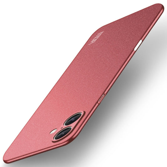 For iPhone 16 MOFI Fandun Series Frosted PC Ultra-thin All-inclusive Phone Case(Red) - iPhone 16 Cases by MOFI | Online Shopping UK | buy2fix