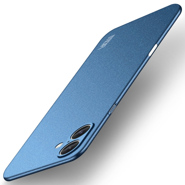 For iPhone 16 Plus MOFI Fandun Series Frosted PC Ultra-thin All-inclusive Phone Case(Blue) - iPhone 16 Plus Cases by MOFI | Online Shopping UK | buy2fix