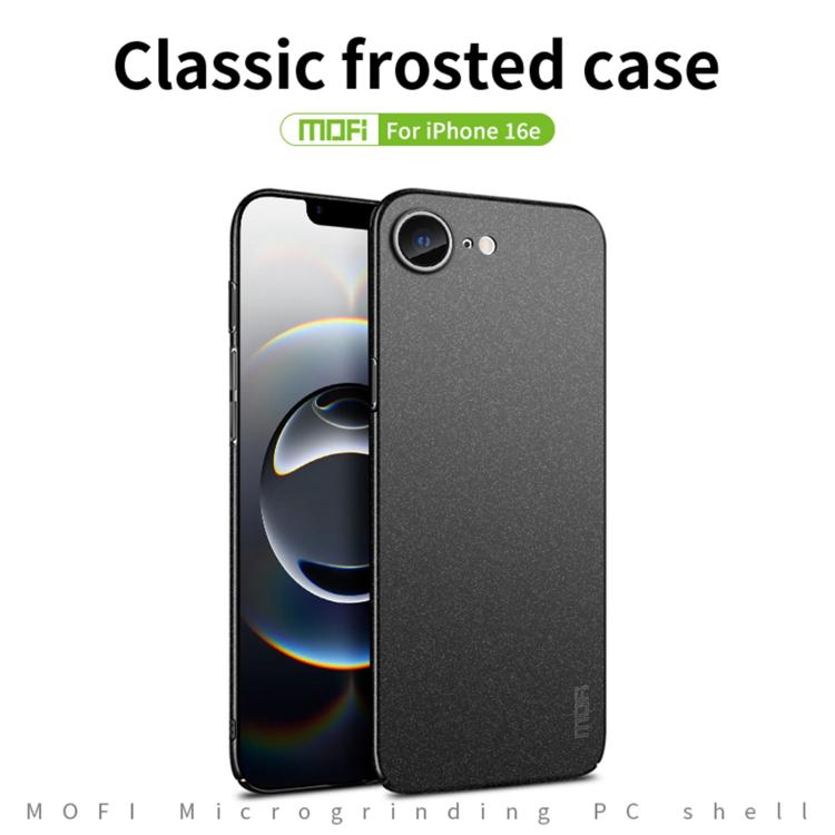 For iPhone 16e MOFI Fandun Series Frosted PC Ultra-thin All-inclusive Phone Case(Red) - iPhone 16e Cases by MOFI | Online Shopping UK | buy2fix