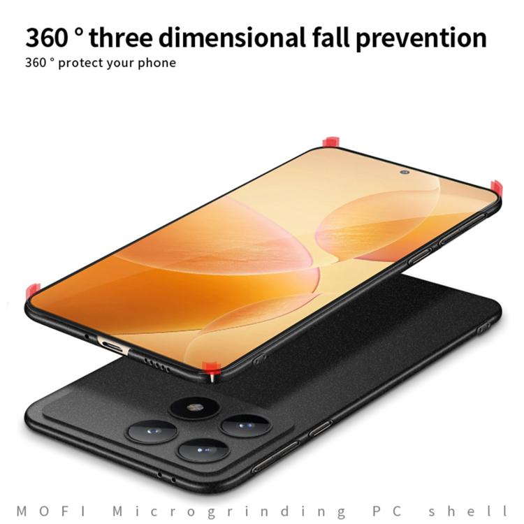 For Xiaomi Redmi K70 / K70 Pro MOFI Fandun Series Frosted PC Ultra-thin All-inclusive Phone Case(Gray) by MOFI