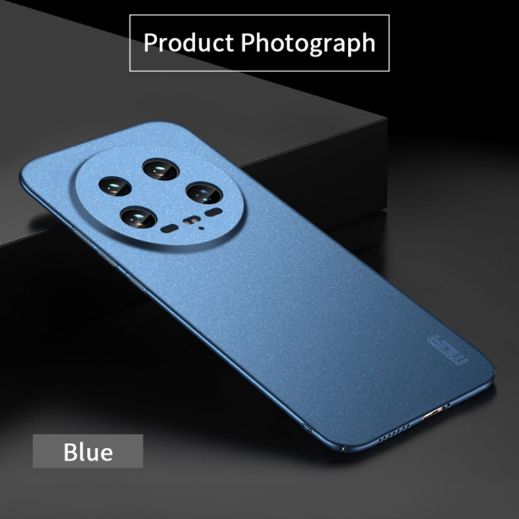 For Xiaomi 14 Ultra MOFI Fandun Series Frosted PC Ultra-thin All-inclusive Phone Case(Blue) - 14 Ultra Cases by MOFI | Online Shopping UK | buy2fix