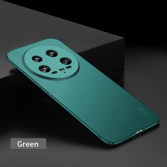 For Xiaomi 14 Ultra MOFI Fandun Series Frosted PC Ultra-thin All-inclusive Phone Case(Green) by MOFI