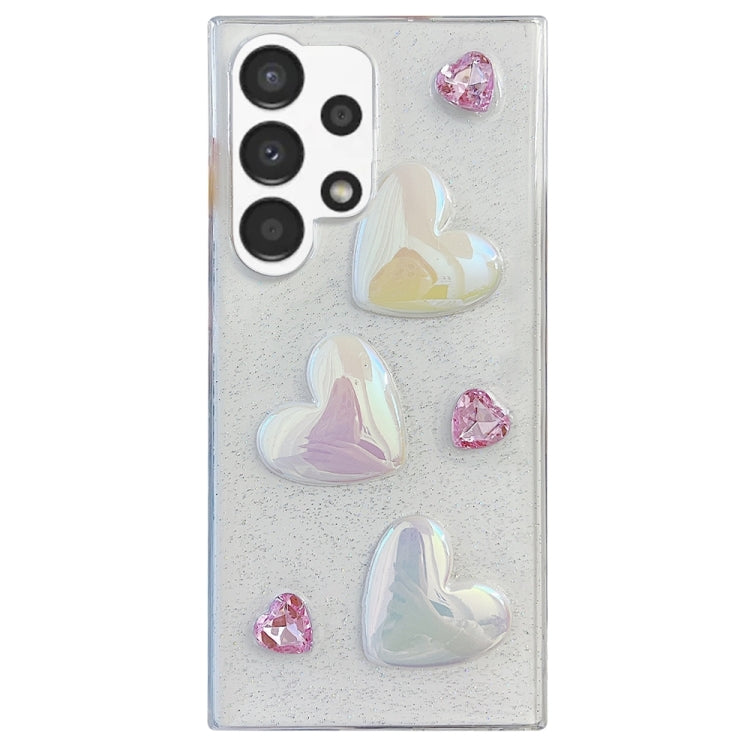 For Samsung Galaxy S25 Ultra 5G Love Epoxy TPU Protective Case(Pink) by buy2fix