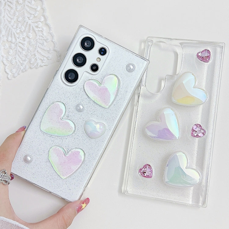 For Samsung Galaxy S25 Ultra 5G Love Epoxy TPU Protective Case(Pink) by buy2fix